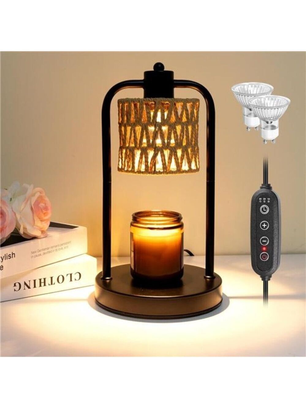 Candle Warmer Lamp Electric Wax Melter Dimmable Timer Jar Candle Home Decor